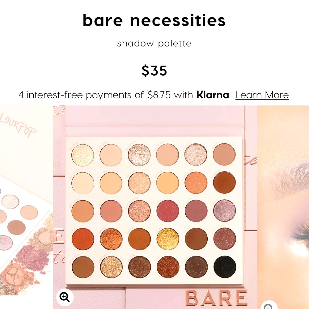 NEW ColourPop Eyeshadow Palette Bare Necessities $35 MSRP Selling 4 palette sets